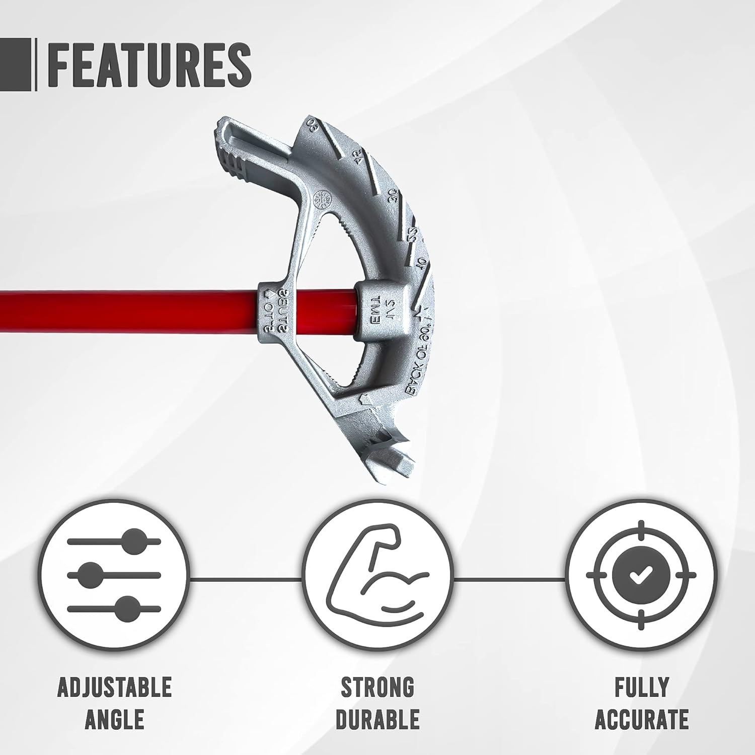 1/2” EMT Bender Hand Bender with Head and Steel Handle Aluminum